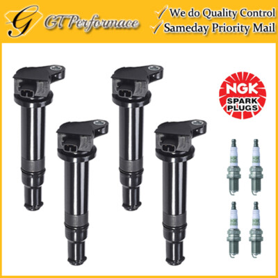 Quality Ignition Coil & NGK Spark Plug 4PCS for 06-11 Hyundai Accent/ Kia Rio(5)