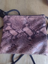 Vintage Python Snake Skin/ Leather Small Crossbody Bag