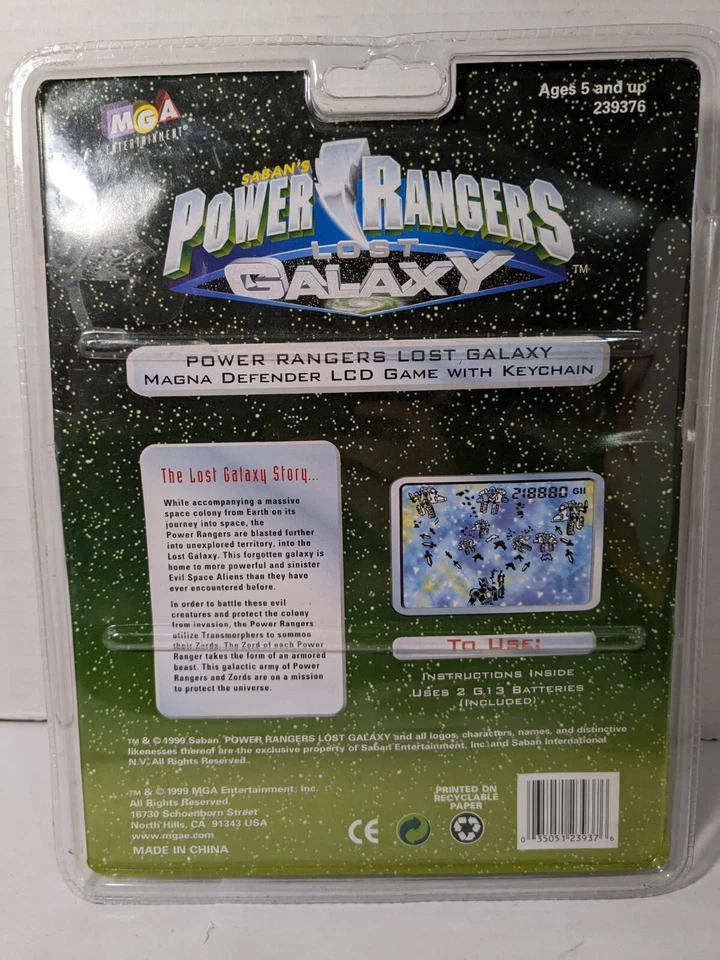 Power Rangers Lost Galaxy Llavero Electrónico Portátil Juego LCD Foto 2 de 4