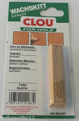 Clou Wachskitt Kitt Holzspachtel Alle Farbtöne mit Spatel #