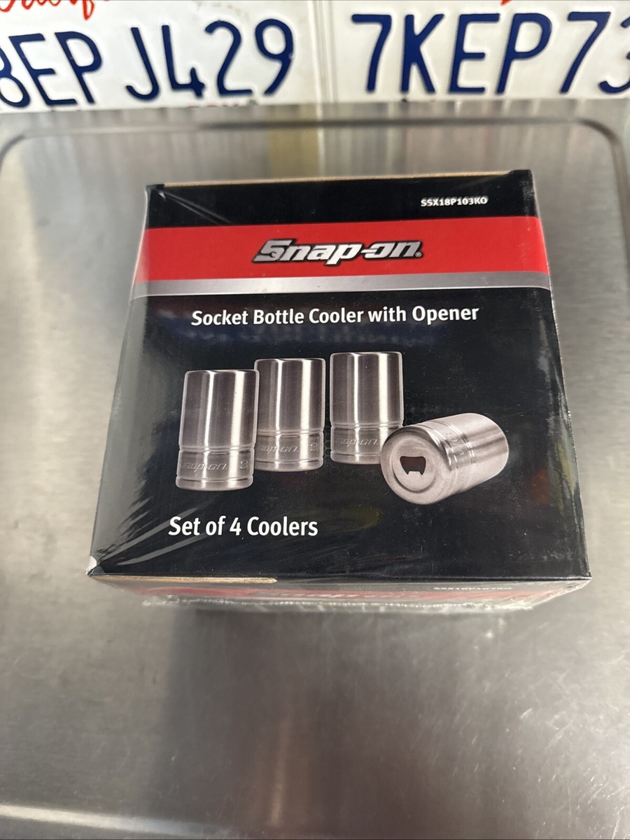 Snap-on Tools Socket Bottle Cooler with Opener SSX18P103KO Set Of