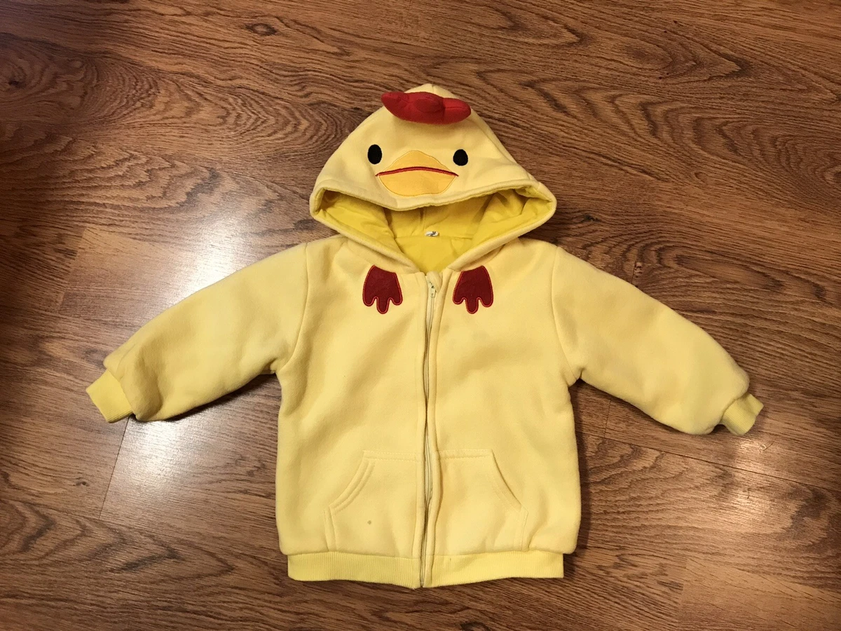 Infant Baby Animal Face Hooded Jacket Sweatshirt Chicken Sz 12 18 Mo