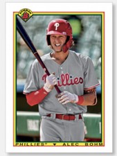 ALEC BOHM 2020 Bowman Baseball Oversized 1990 Bowman Card 5x7 #/49