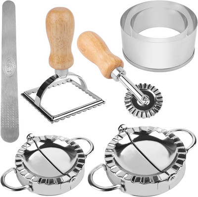 Ravioli Former Set 7 Stück Ravioli Maker, Edelstahl Dumpling Maker Teigtaschenfo