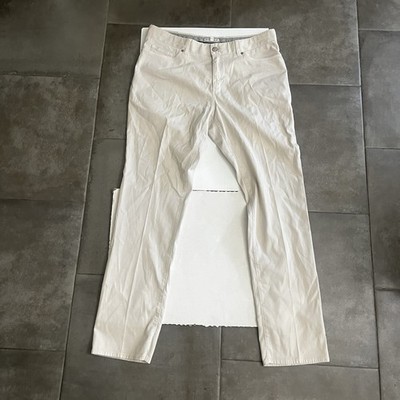 Peter Millar Men's Crown 5-Pocket Pants Size 36 Stone Off-White Stretch