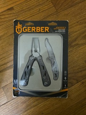 Gerber Suspension Multi-Tool & Mini Paraframe Folder Set with Silver Gift box 