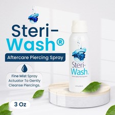 Aftercare Piercing Spray 3 oz - Sterilizing Solution for Body Piercings, 25 Pack