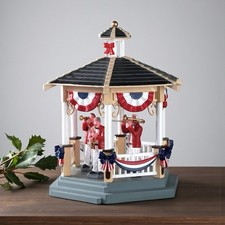 Lemax "4th Of July Patriotic Park Gazebo Band" 2018 Retired NIB 6" # 83365