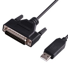USB RS232 to DB25 Serial Adapter Cable for Fanuc CNC DNCLINK Configuration Co...