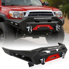 For Toyota Tacoma 2005-2015 Front Bumper Steel Wled Lights Winch Plate D-rings