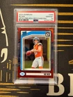 2024 Panini Donruss Bo Nix #369 Optic Preview-Red Pandora Rated Rookie PSA 10