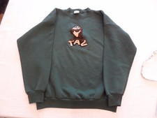 1997 Looney Tunes Taz Green Sweatshirt Men  s Large Pullover Vintage