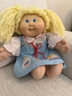 Cabbage Patch Kids 1984 16in Girl Soft Body Doll Blue Eyes Signed