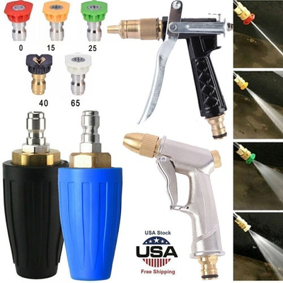 #ad High Pressure Washer Rotating Turbo Nozzle Spray Tip Gun 1 4quot; 3 4quot; 3600 4000PSI $8.18