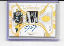 2025 FLAWLESS JOSH JACOBS 2024 UPDATE AUTO  GLOVE PATCH AUTOGRAPH # 13/25