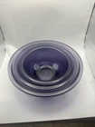 Set of 3 Vintage Pyrex Purple Amethyst Glass Nesting Mixing Bowls  322 323 325