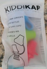 KiddiKap- No Spill Silicone Bottle Top Spout 3 Pack Bundle Red, Blue, Green 