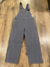 NEW Vintage 60s 70s Lee Hickory Striped Overalls 40x30 Union Made In The USA