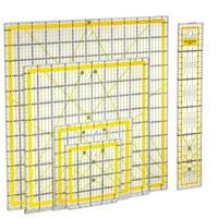5Er-Pack Acryl-Quiltlineal, Quadratisches Acryl-Quiltlineal, Stoffschneidel3959