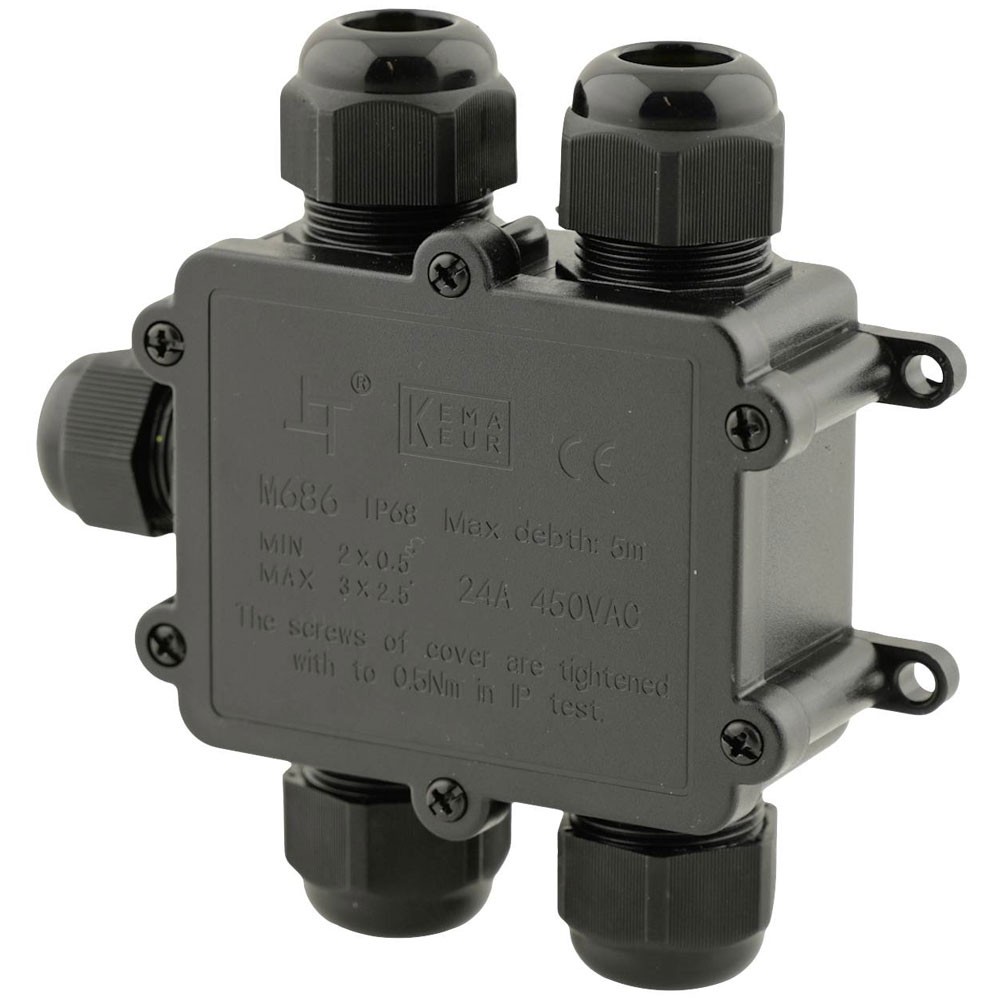 Boxexpert Junction Box Waterproof IP68 35x112x93mm 6-Pin