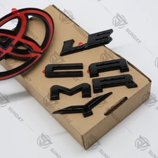 Overlays Kit for 2018-2024 Camry LE Emblem Liftgate Badge Cover Gloss Black Out