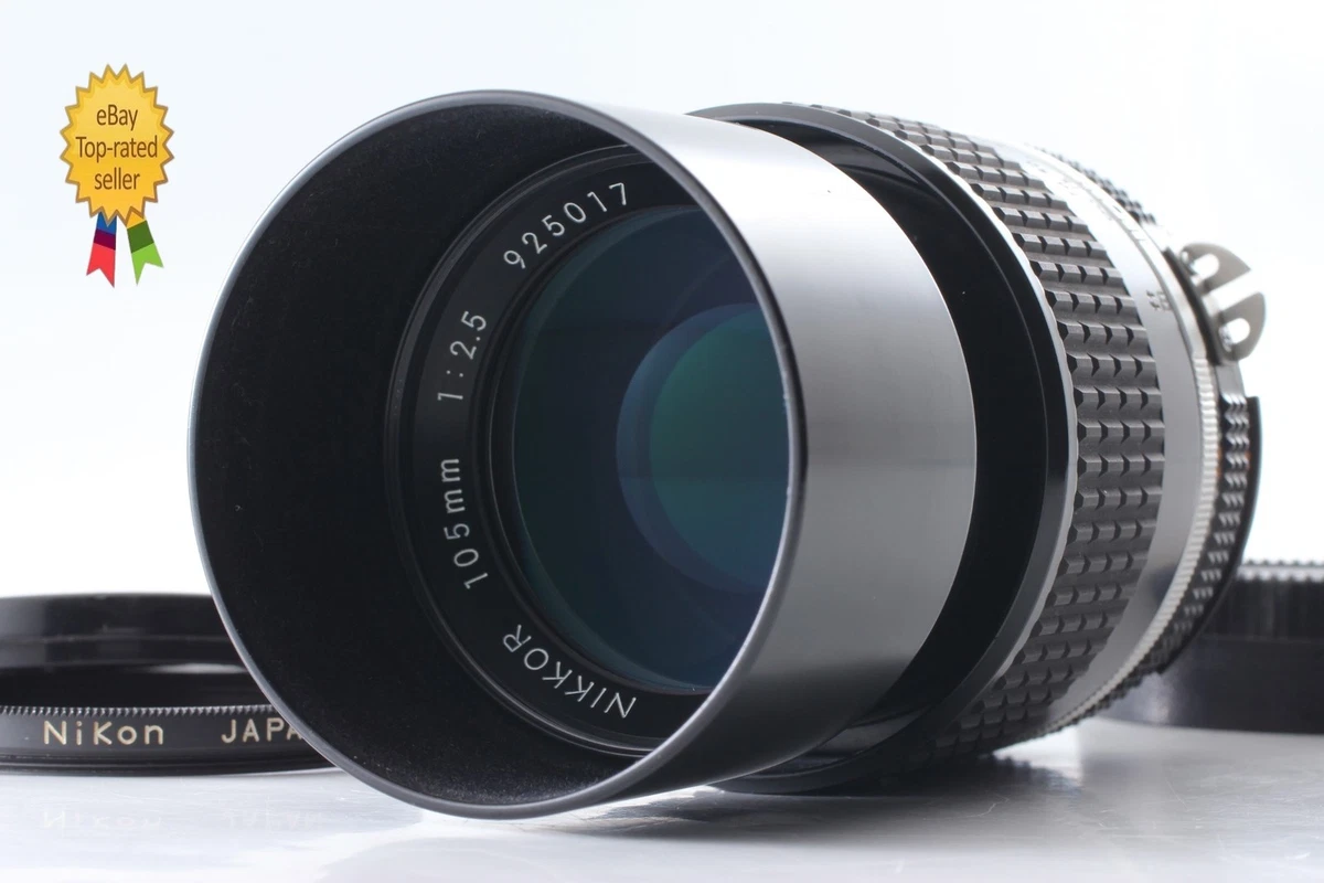 Nikon AI-S Camera Lenses 105mm Focal f/2.5 Maximum Aperture for