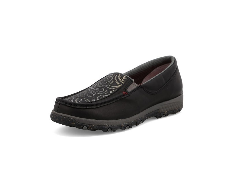Twisted X Casual Shoes Womens Slip On 6 M Black Tooled Black WXC0014 CLEARANCE