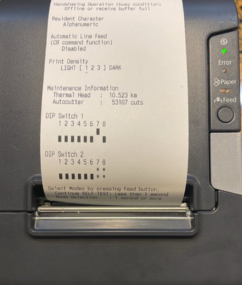 Epson TM-T88V M244A Serial Thermal POS Receipt Printer with Power Supply