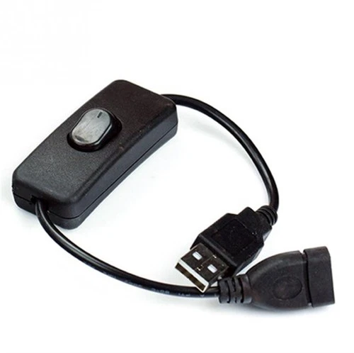 USB-Kabel Stecker auf Buchse mit Schalter ON/OFF Verlängerungsstecker 28cm