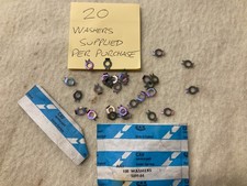 DAIMLER FERRET - KEY WASHER x20 , GENERATOR BRUSH GEAR SHIELD / END COVER STUDS