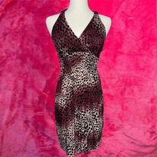 Leopard Print V-Neck Dress