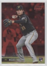 2021 Topps Stadium Club Chrome Red Refractor 4/5 Miguel Yajure #317 2a9