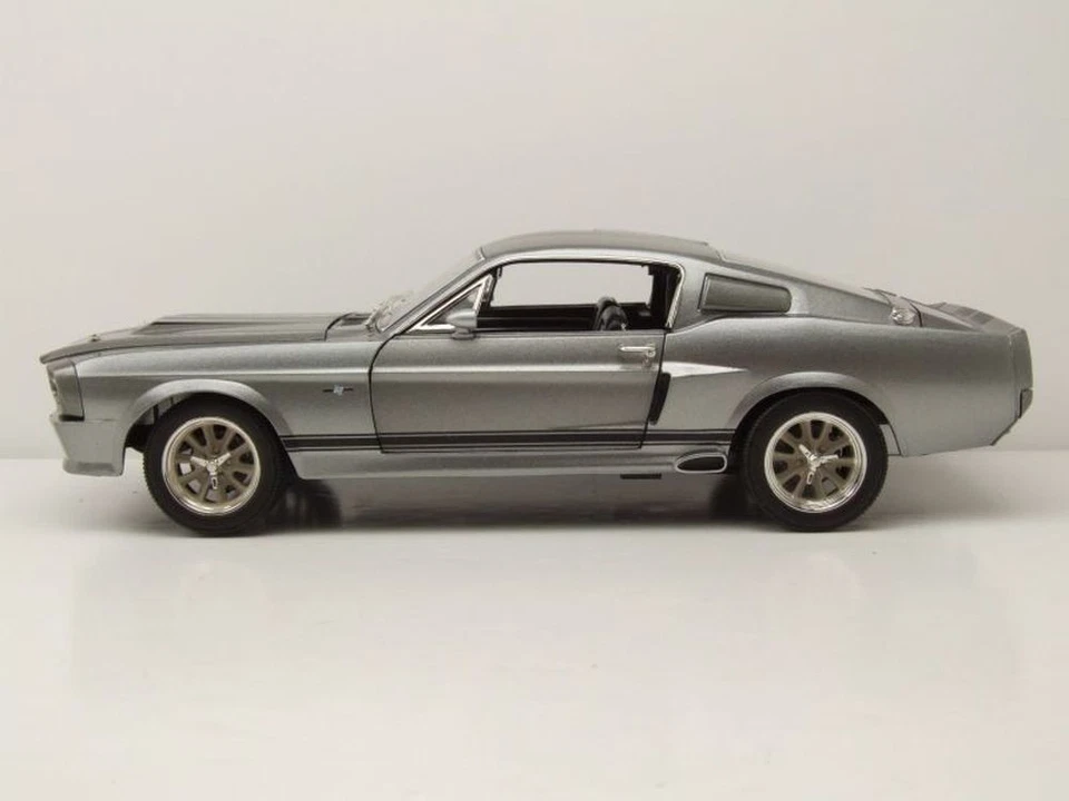 Ford Shelby MUSTANG Gt 500 Eleanor 1967 Grigio Argento Modello 1:18 Greenlight - Immagine 3 di 4