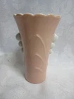 MCM Fire King Hocking Vitrock Art Deco 5.25" PINK Vase w Scalloped Edge, MINT!