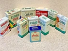 LOT OF 10 Assorted Brands of VINTAGE METAL BAND AID TINS