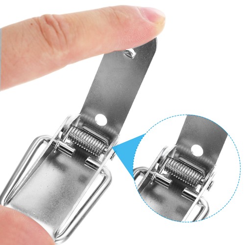 10Pcs Steel Spring Loaded Toggle Latch with Hole 2.8 Inch, Silver Tone ...