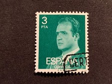 SPAIN ESPANA 1976 KING JUAN CARLOS I 3PTA DARK GREEN - FINE USED