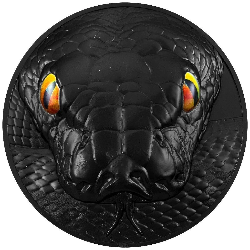 Silbermünze 1kg Python Jäger bei Nacht (3.) 2023 Palau - Ultra High Relief - BP
