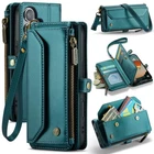 Turquoise Crossbody Wallet Case RFID Zipper & Card Slots For iPhone 16