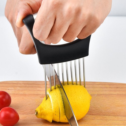Onion Slice Holder Stainless Steel Kitchen Chopper Slicing Tool Kitchen Gadgets - Bild 3 von 20