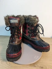 Womens Natural Reflections Lumber Jill Red Plaid Snow/Duck Boots Sz 6 Thinsulat
