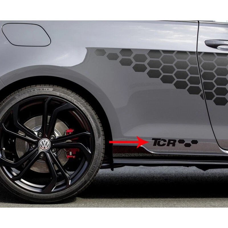 Original VW Golf 7 (5G) GTI TCR Dekorfolie Set hinten links rechts Tuning Logo  - Bild 2 von 2