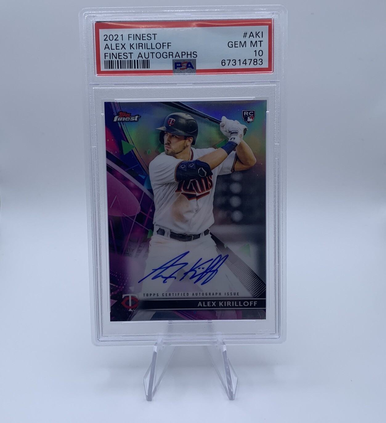 2021 Topps Finest Alex Kirilloff Rookie Autograph RC Auto PSA 10