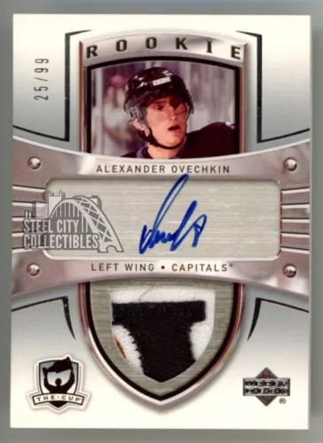 Alexander Ovechkin 2005-06 Upper Deck The Cup Auto Rookie Patch Card #179 25/99