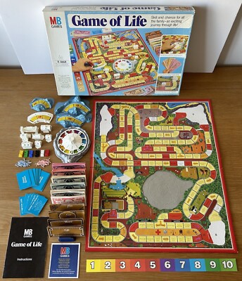 Vintage 1978 Milton Bradley - Spiel des Lebens - Familienbrettspiel - 100% komplett