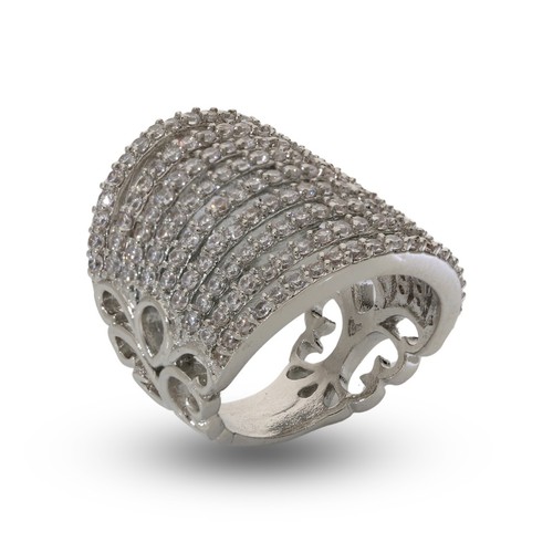 Umwerfend Cubic Zirkonia Nine Line Riesiges Hochzeit Damen Ring Variant Color - Bild 58 von 129