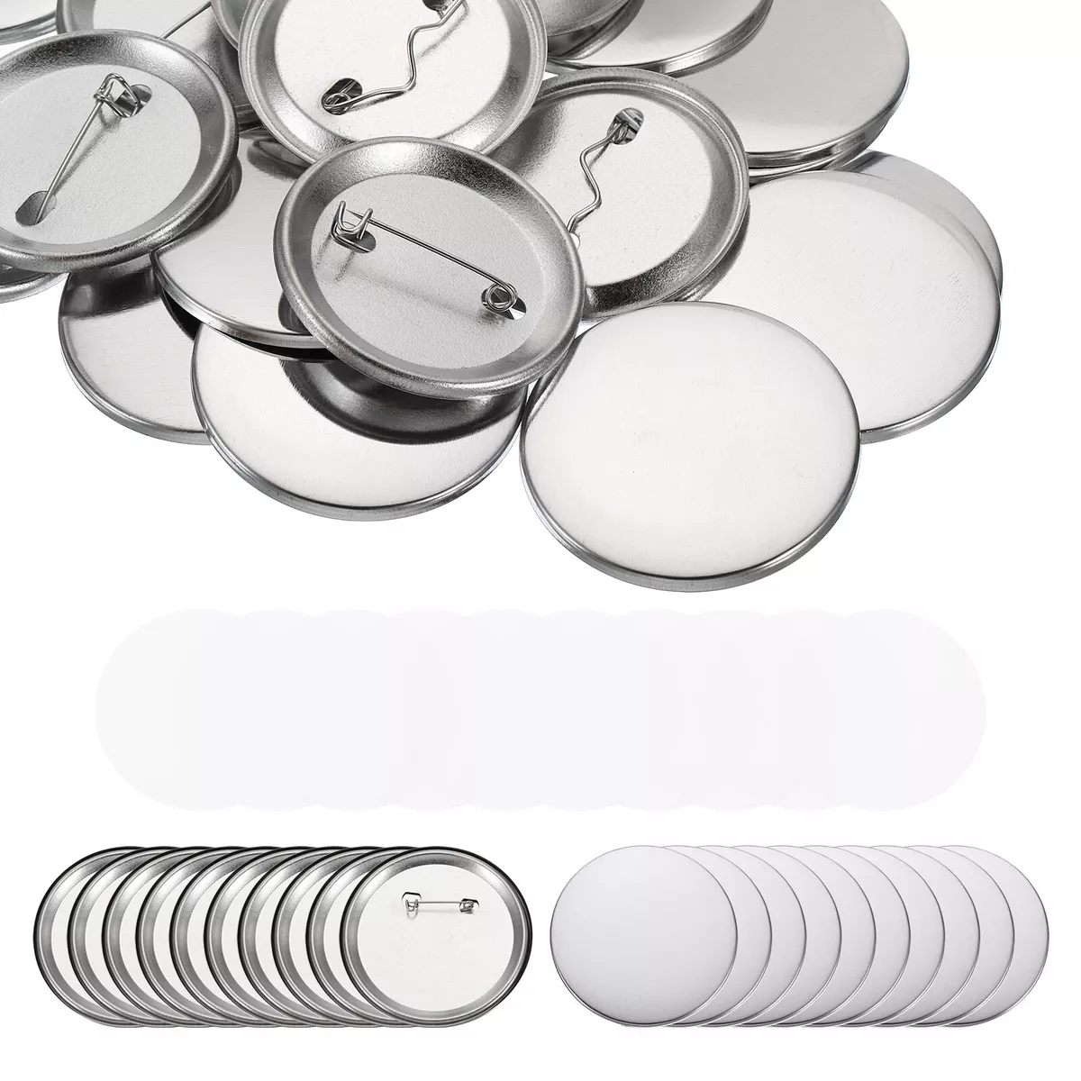 3 inch Metal Button Parts Supplies for Button Maker Machine (100 PCS)