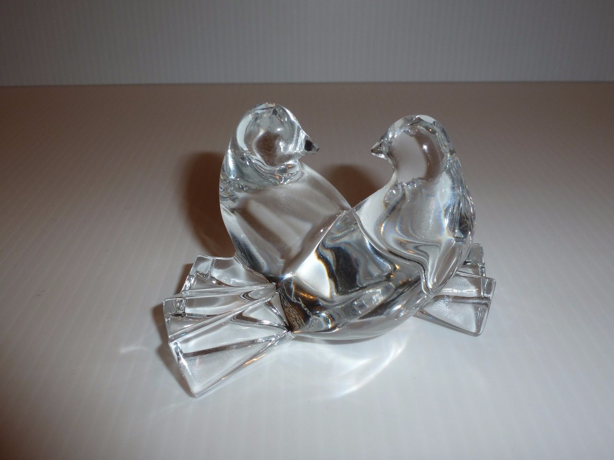 Stunning Baccarat France Crystal Entwined Love Birds Figurine | eBay