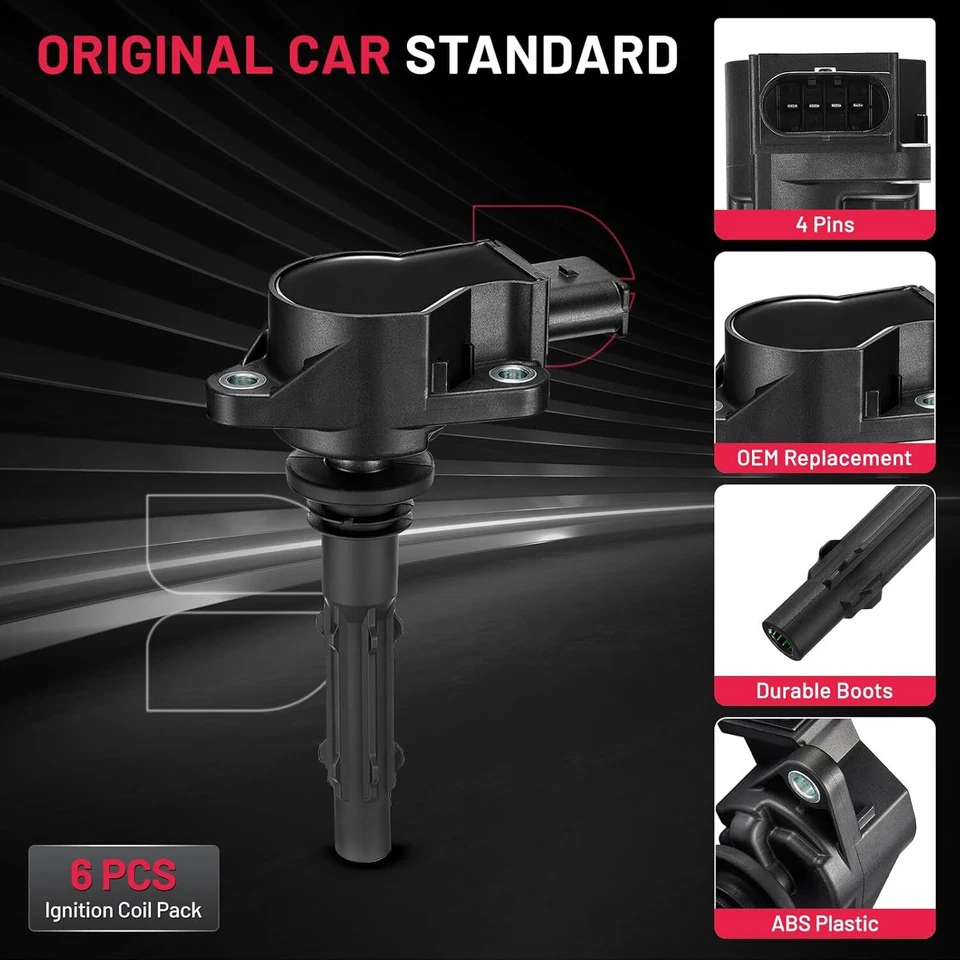 6 Ignition Bobinas Pack UF535 For 2006-2011 Mercedes-Benz E350 3.5L V6 Foto 2 de 4