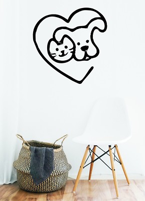 Hund und Katze, Tierliebe, Tiermotive, Haustiere  //Wandtattoo // Wallart